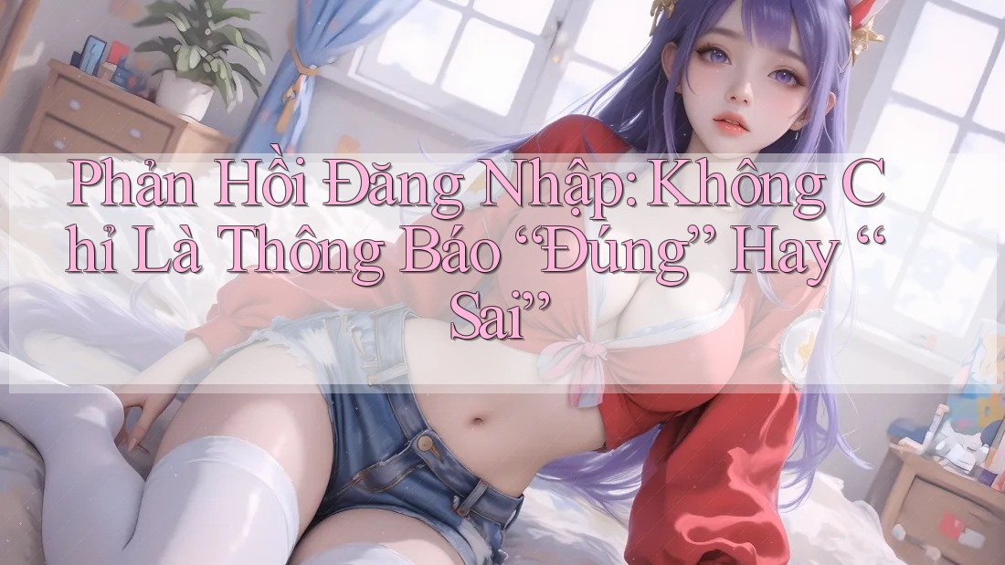 Phản Hồi Đăng Nhập: Không Chỉ Là Thông Báo “Đúng” Hay “Sai”